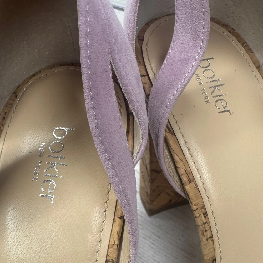 Botkier Gianna Lavender Purple Suede Strappy Heels Sandals Size‎ 9.5